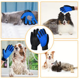 2-In-1 Pet Grooming Gloves Set–Silicone Massage & Hair Removal Gloves for Dogs&Cats,Deshedding Glove Brush for Bathing & Bonding