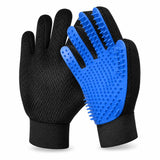 Zunipaw silicone grooming glove set in blue